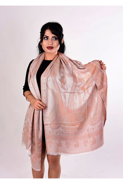 K&B PASHMINA K&B CASHMERE ΓΥΝΑΙΚΕΙΑ ΣΑΛΙΟΝ ΚΡΕΜΑ