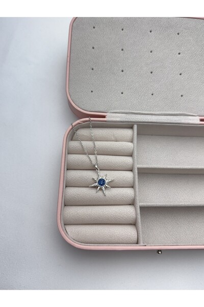 lilith accesuary قلادة نجمة الشمال من حجر الأوبال، قلادة فولاذية، مع صندوق هدايا