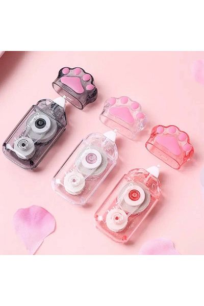Choice 3pcs 1/3pcs Twingo 6m Cartoon Cat Claw Correction Tape, Quick To Clean And Easy To Use, Suitable For