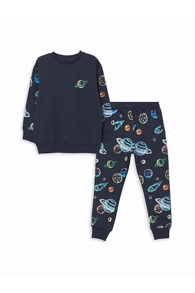 LC Waikiki Σετ φόρμας LCW Kids Crew Neck με στάμπα για αγόρι