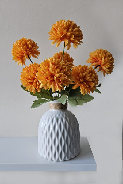 Dekosimge Yapay Krizantem Kasımpatı  Çiçeği Demeti 7'li 32 cm