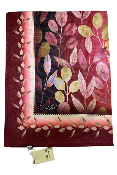 Hint İpek Sparkling Leaf Pattern Silky Efsun Shawl