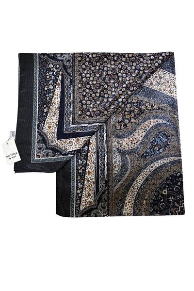 Hint İpek Sparkly Ethnic Etro Retro Pattern Μεταξένιο Σάλι Ευφυΐας