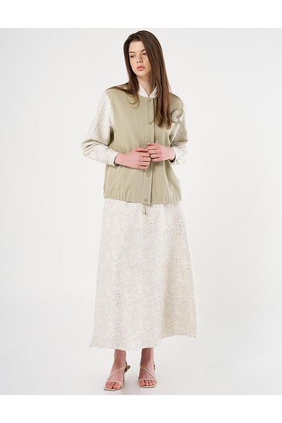 Kayra Μπουφάν Jacquard Bomber Πράσινο μούχλα