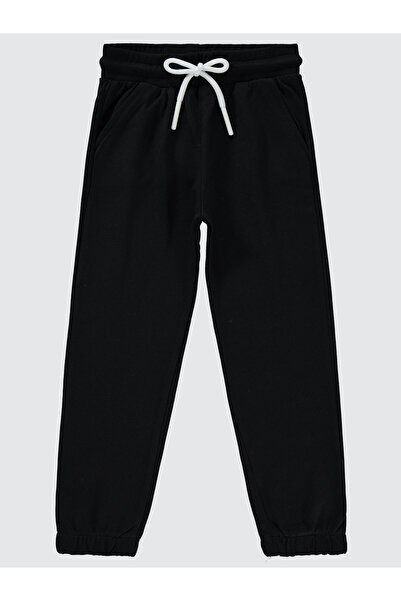 Civil Girls بنطال رياضي أسود للفتيات بعمر 6-9 سنوات