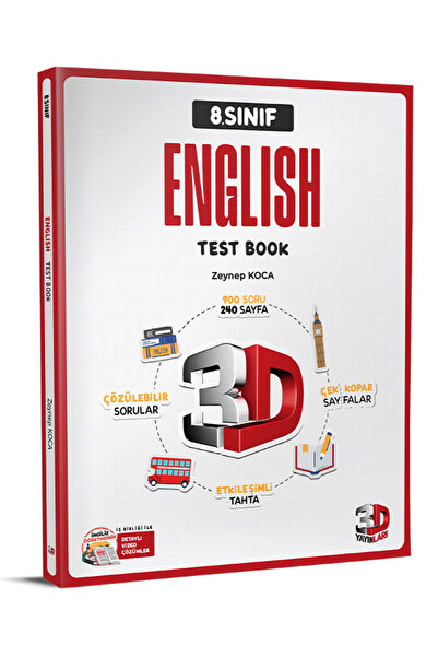 3D Yayınları 8. Sınıf İngilizce Soru Bankası / Kolektif / 3D Yayınları / 9786...