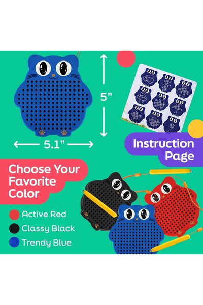 Arabest Magnetic Drawing Board for Kids, Bead Magnetic Travel Toy with Stylus...