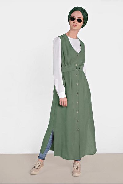 TRENDTESETTÜR Women's Khaki (A.Haki) t 4451 Nilya Vest