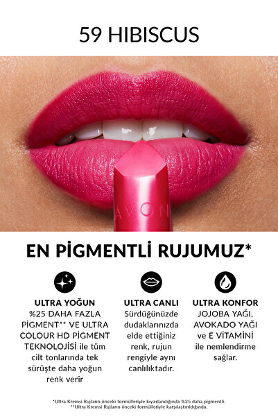 AVON Ultra Kremsi Ruj Hibiscus
