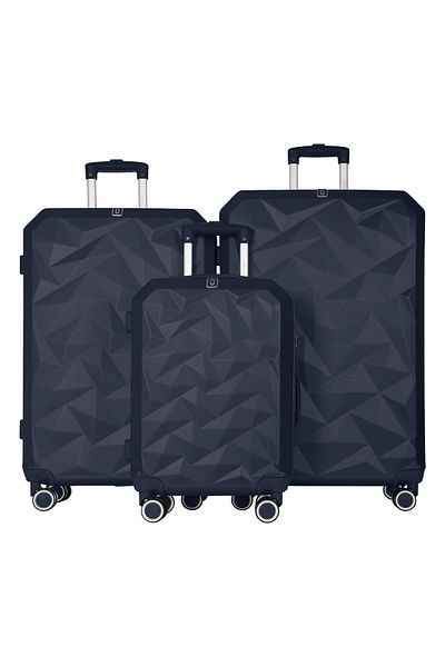 PARAJOHN Crystone Luggage Trolley Set 3 Pcs  ABS-NAVY