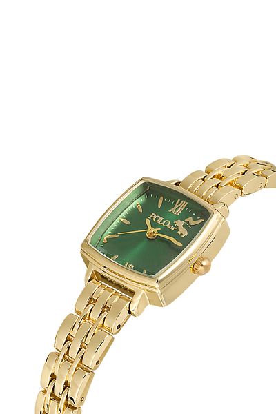Polo Air Gold Green Vintage Women's Wristwatch - Pl-1495B3X