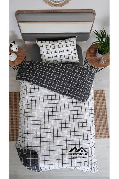 Sudem Home Collection Anthracite Color Single Double Sided Quilted Bedspread