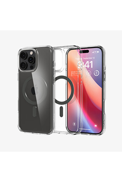 Spigen iPhone 16 Pro Kılıf Ultra Hybrid MagFit MagSafe özellikli Graphite - ACS08130