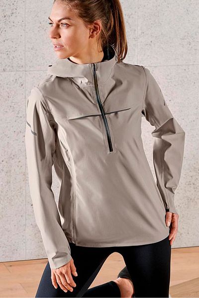 Tchibo Women Sportswear Fit Plain Running Jacket, Grey