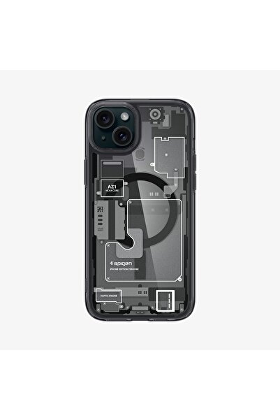 Spigen حافظة لهاتف iPhone 15/14/13 Ultra Hybrid - باللون الأسود مع ميزة MagFi...