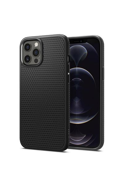 Spigen iPhone 12 / iPhone 12 Pro Case Liquid Air Matte Black - ACS01701