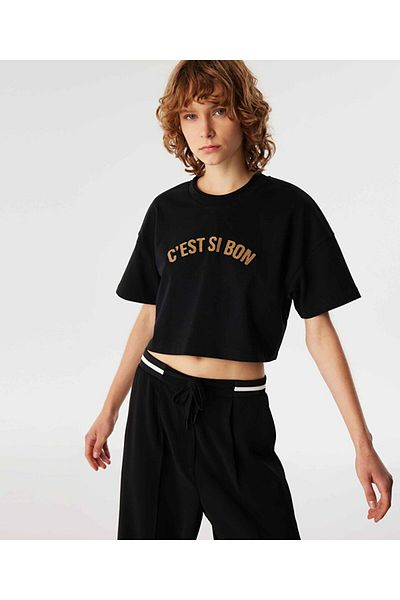 Twist Tricou cu aplicație slogan