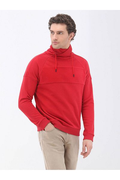 Kip Stand Collar Red Sweatshirt