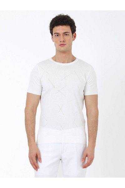 Kip Ecru Crew Neck - Jacquard Knitwear Design