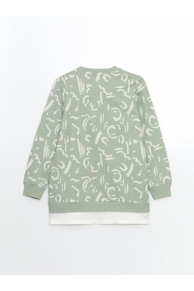 LC Waikiki Crew Neck Patterned Women's Sweatshirt Tunic - S5Jg93Z8