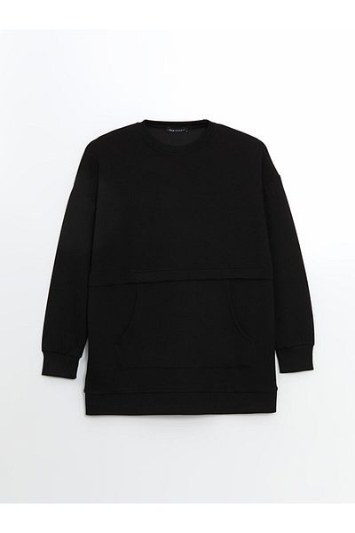 LC Waikiki Γυναικείο φούτερ με λαιμόκοψη Oversize - S5GY56Z8