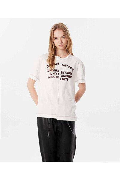 Twist T-shirt - Slogan Appliqued