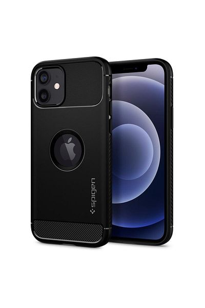 Spigen iPhone 12 / iPhone 12 Pro Case Rugged Armor Matte Black - ACS01700
