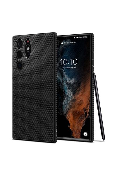Spigen Galaxy S22 Ultra 5g - Matte Black Case Liquid Air Acs03915