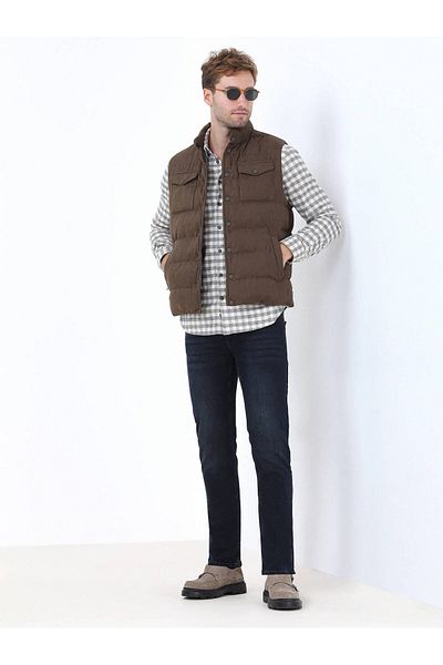Kip Sports Style Hazelnut Woven Vest