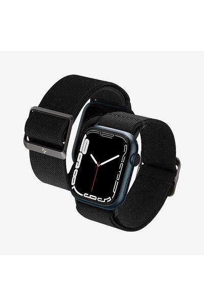 Spigen Apple Watch 42mm 10 - 41mm 9/8/7 - 40mm SE2/SE/6/5/4 Kordon Kayış Band Lite Fit Black - AMP02290