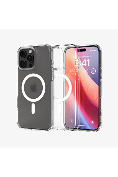 Spigen iPhone 16 Pro Max Kılıf Ultra Hybrid MagFit MagSafe özellikli Frost Clear - ACS08002