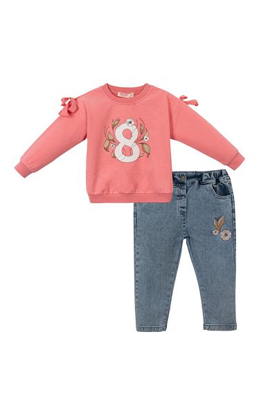 Lolons Set dublu pentru fete cu imprimeu floral