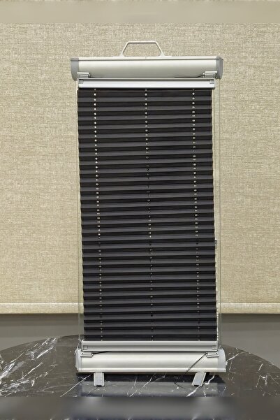 Evpex Siyah Pilise Katlanır Cam Balkon Perdesi