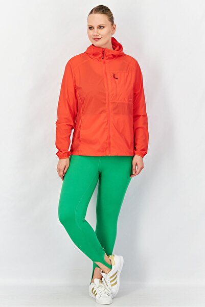 Tchibo Women Solid Packable Windbreaker Jacket, Red