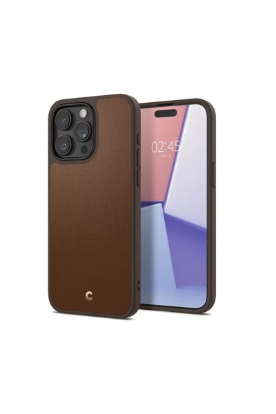 Spigen Ciel by CYRILL iPhone 15 Pro Max Kılıf Kajuk Mag MagSafe özellikli Saddle Brown - ACS06634
