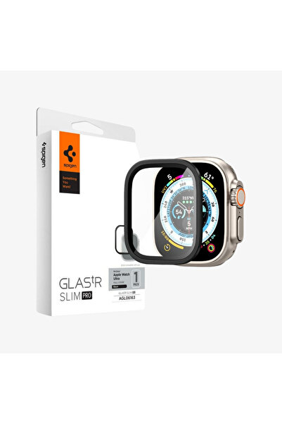 Spigen Protector de sticlă ultra subțire pentru Apple Watch 49 mm HD Pro negr...