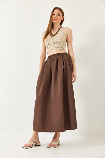 Bianco Lucci Дамска разкроена пола с ластик на талията 5001 60261277