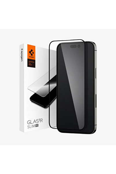 Spigen Protector de ecran ondulat negru HD pentru iPhone 14 Pro Max