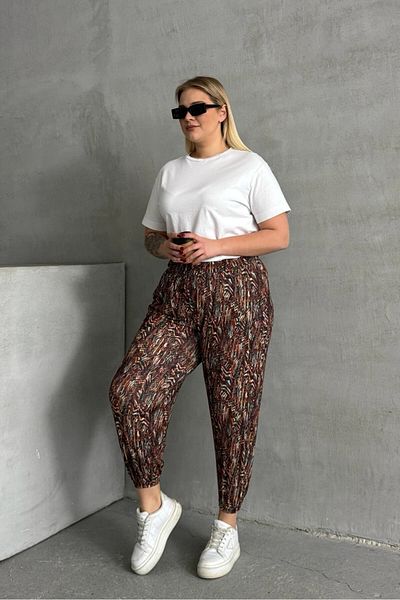 Stil Diva Παντελόνι τσέπης με σχέδιο μεγάλου μεγέθους με ελαστική μέση και πόδι 74-77