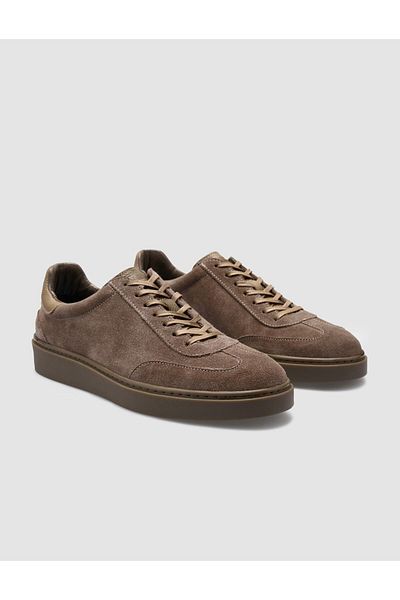 Cabani 100% Genuine Leather Mink Suede Men's Sneakers