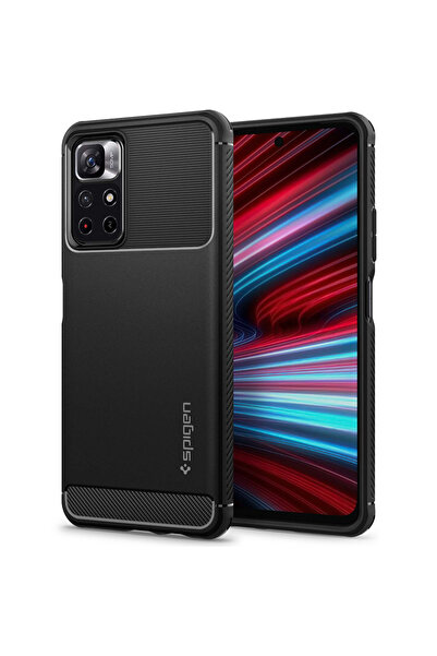Spigen Xiaomi Redmi Note 11T 5G Kılıf Rugged Armor Matte Black - ACS04266 Mod...