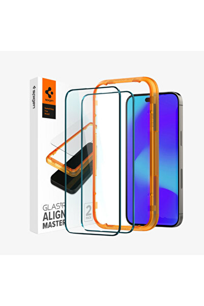 Spigen iPhone 14 Pro Cam Ekran Koruyucu Kolay Kurulum (2 Adet) Black - AGL05216