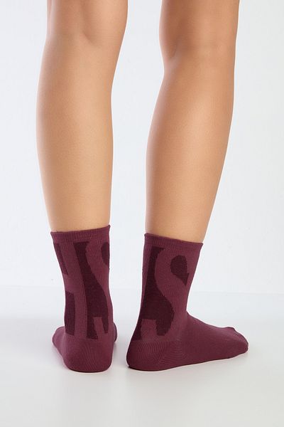 Hype of Steps Rusty Cherry - Burgundy Socks