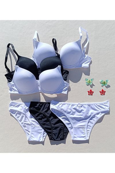 siyalife Σετ εσώρουχα Push Up Padded Micro 3 τεμαχίων σουτιέν και εσώρουχα