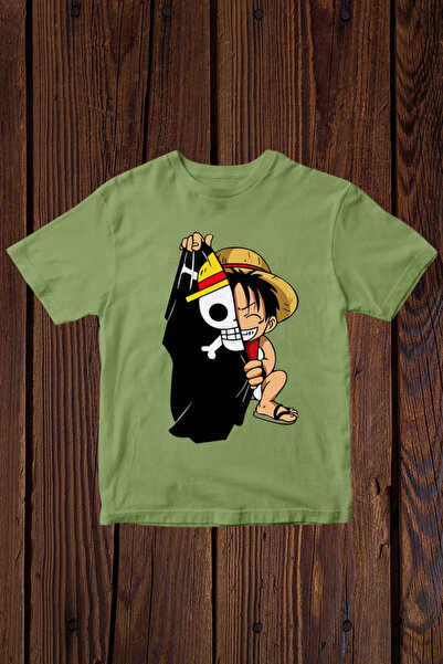 FECCY Tricou oversize din bumbac cu imprimeu Luffy