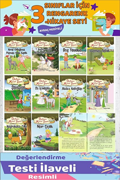 Ata Yayıncılık 3.Sınıf Okumayı Sevdiren 10 lu Hikaye Seti 4 (48-68 sayfa)