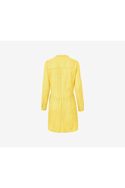 Tchibo Women V Neck Plain Long Blouse, Yellow