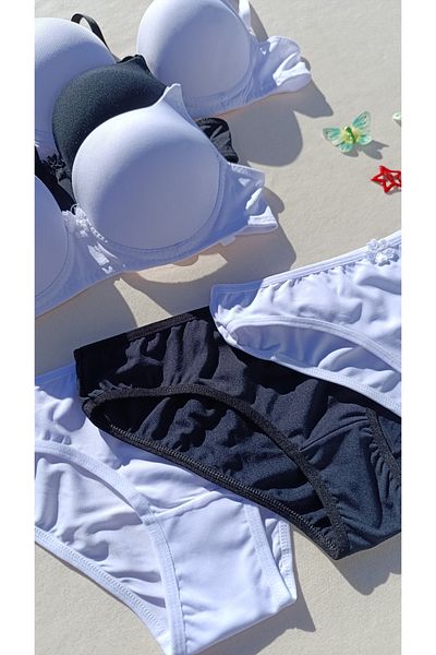 siyalife Σετ εσώρουχα Push Up Padded Micro 3 τεμαχίων σουτιέν και εσώρουχα