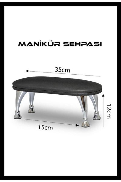 MOZIUR Manicure Table Black
