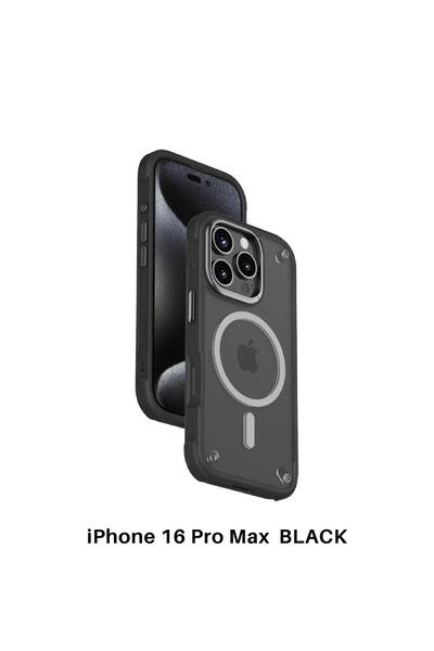 Momax İphone 16 Pro Max Uyumlu Air Magnetic Case Telefon Kılıfı Siyah